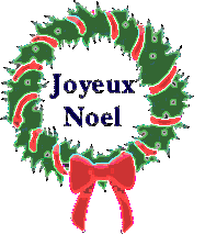 gif joyeux Noël couronne